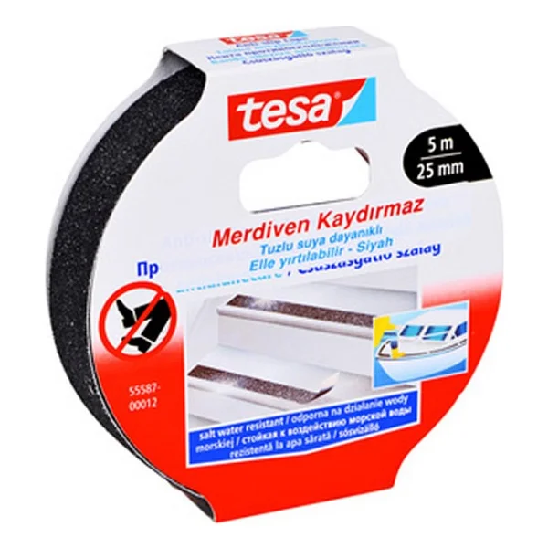 Tesa 55587 5 m x 25 mm Şeffaf Kaydırmaz Bant - Görsel 2