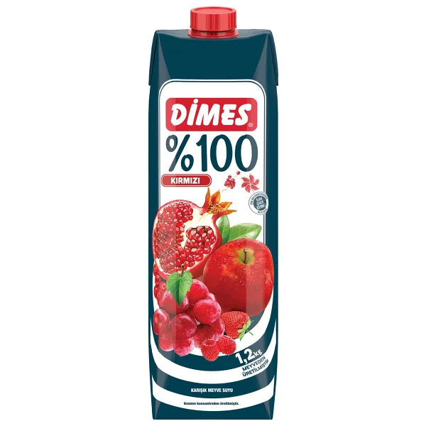 Dimes %100 Kırmızı Meyveler Meyve Suyu 1 lt - Görsel 2