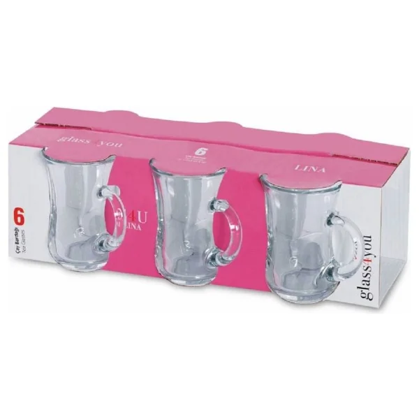 Paşabahçe Lina 55783 12'li Kulplu Çay Bardağı - Görsel 3