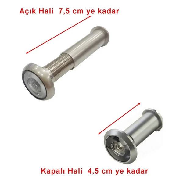 Neler Geldi Neler Kapı Dürbünü Çelik Kapı Dürbünü Ahşap Kapı Dürbünü Net Görüntü Ayarlanır 4.5 - 7.5 cm Ayarlı 360° - Görsel 2