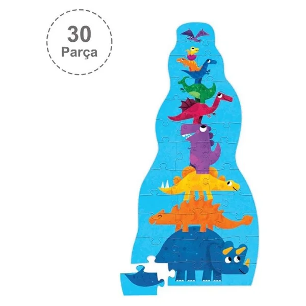 Crocodile Creek Dev Kule Puzzle Dinozor 30 Parça - Görsel 2