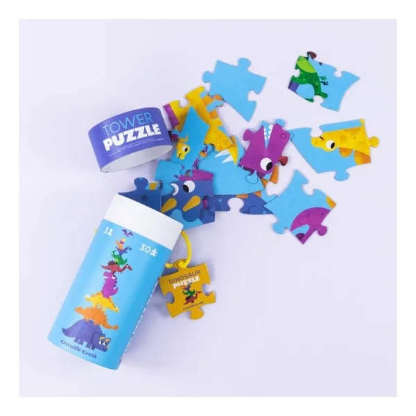 Crocodile Creek Dev Kule Puzzle Dinozor 30 Parça - Görsel 4