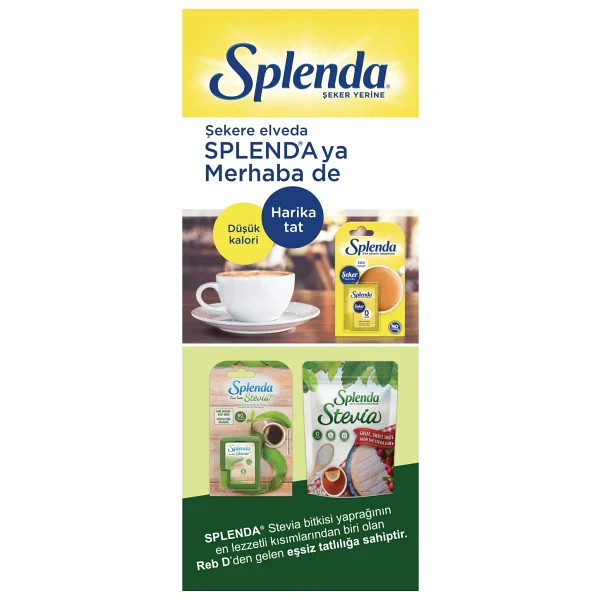 Splenda Stevia 80 Tablet Sıfır Kalori ile Sağlıklı Tatlandırıcı Türkiye Üretimi - Görsel 2