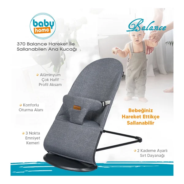 Baby Home 370 Balance Üç Kademeli Kolay Taşınabilir Sallanan Ana Kucağı - Görsel 3