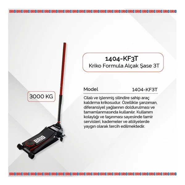 Brio Alçak Şase 3T Formula Kriko - Görsel 3