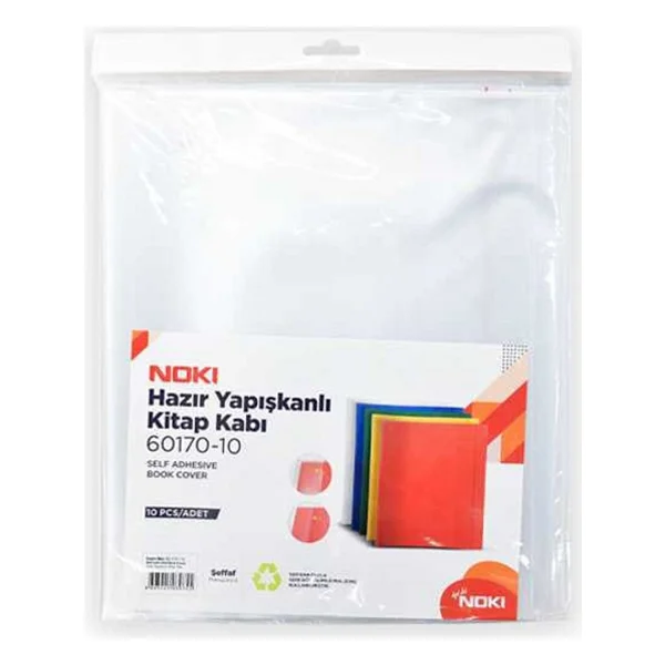 Noki Kitap Kabı Şeffaf Hazır Yapışkanlı Kitap Kabı 10 Lu 60170-10 - Görsel 2