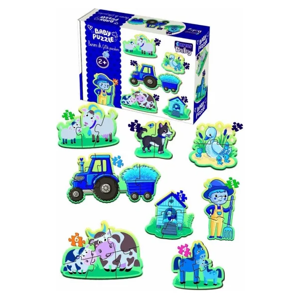 DIYTOY Bebeğimin Ilk Hayvanlar Puzzle 4'lü Seti - Görsel 3