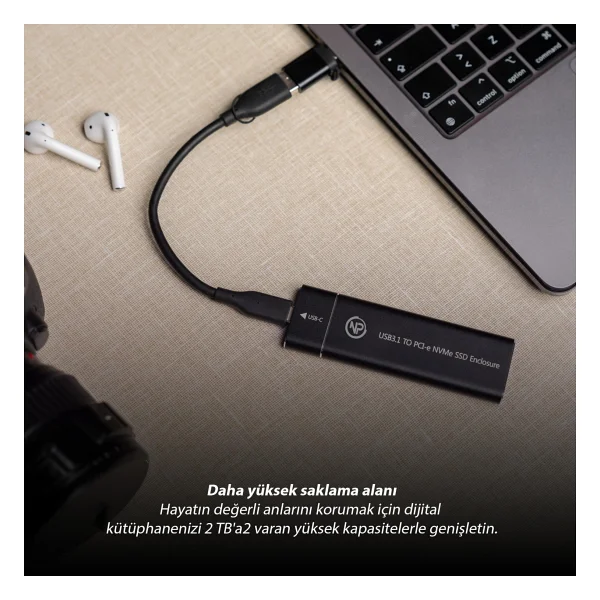 Npo DK02 2 TB Type-C Taşınabilir M.2 SSD - Görsel 4