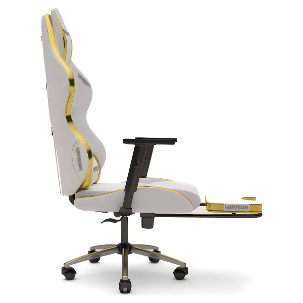 Warrior 1698B1201 Aragorn Blanc Gold Ayak Uzatmalı Deri Oyuncu Koltuğu - Görsel 2