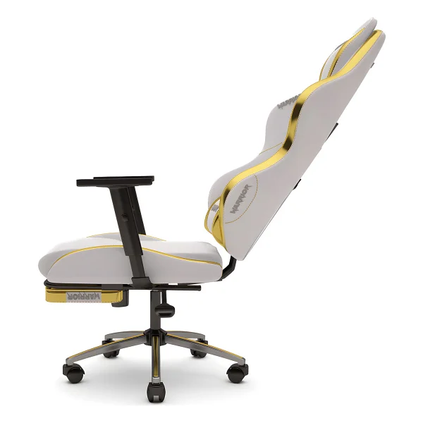 Warrior 1698B1201 Aragorn Blanc Gold Ayak Uzatmalı Deri Oyuncu Koltuğu - Görsel 3