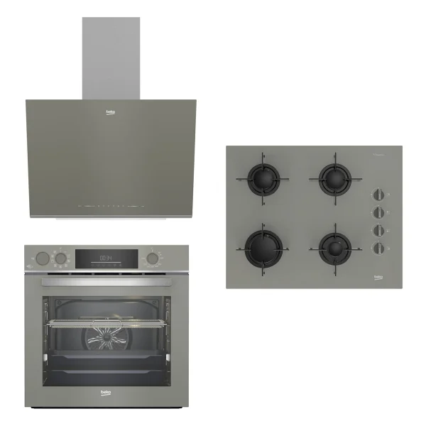 Beko Gri Cam Ankastre Set Fitfry Özelliği A Enerji Sınıfı Modern Mutfak Uyumlu - Görsel 7