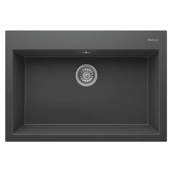 RealStone Didyma K003 77 Tek Gözlü Beyaz Granit Eviye - Görsel 5