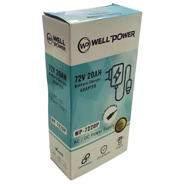 WellPower 72Volt 20Amper Elektrikli Bisiklet Şarj Adaptörü - Görsel 2