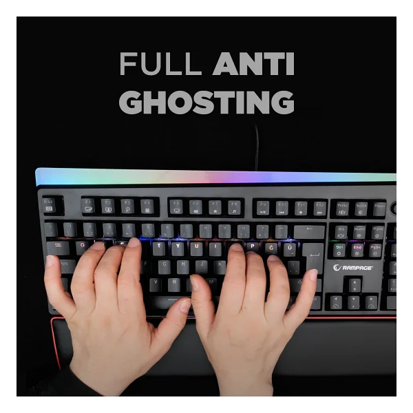 Rampage X-Tracer KB-R97 RGB Red Switch Kablolu Mekanik Oyuncu Klavyesi - Görsel 7