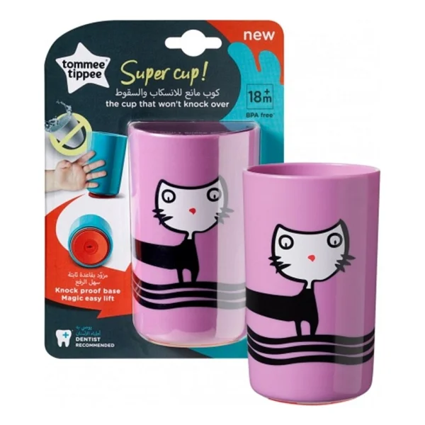 Tommee Tippee Devrilmez Bardak 300 ml Pembe Renkli Tasarım Yürümeye Başlayan Çocuklar İçin - Görsel 3