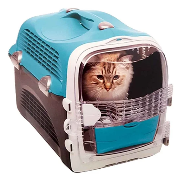 Cat İt Cabrıo Kedi ve Köpek Taşıma Kabı Turkuaz/Gri 51x33x35cm - Görsel 2