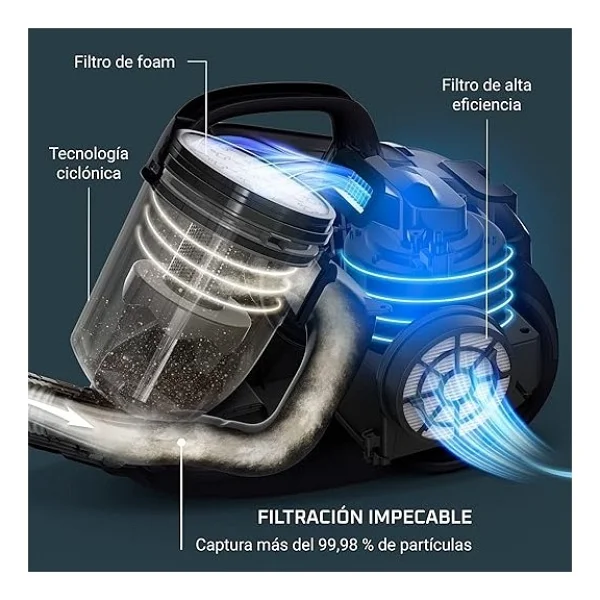 Rowenta Swift Power Cyclonic Compact RO2933EA 900 W Toz Torbasız Elektrikli Süpürge - Görsel 5