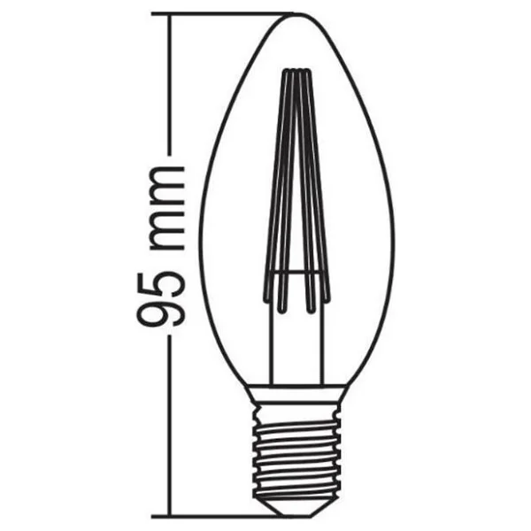 Forlife 4 Watt E14 Şeffaf Mum Rustik Ampul - 7 Adet - Sarı - Görsel 3