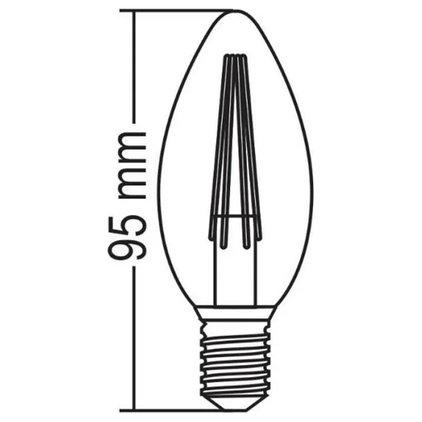 Forlife 4 Watt E14 Mum Rustik Ampul - 5 Adet - Beyaz - Görsel 3