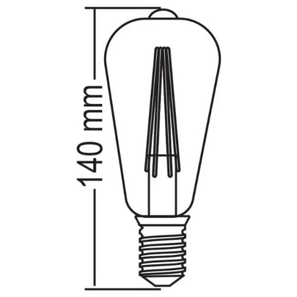 Forlife 4 Watt ST64 Armut Rustik Ampul - 4 Adet - Beyaz - Görsel 3