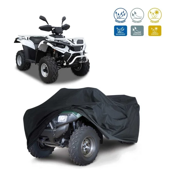 CoverPlus Segway Snarler AT6S E Atv Su Geçirmez Brandası -Siyah - Görsel 4