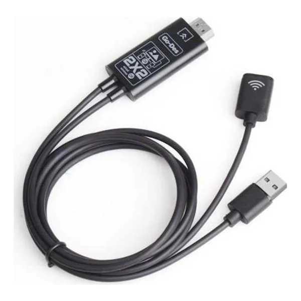 Go-Des GD-8276 Wireless Display Dongle Kablosuz HDMI 1080P Görüntü Aktarım 110 cm - Siyah - Görsel 4
