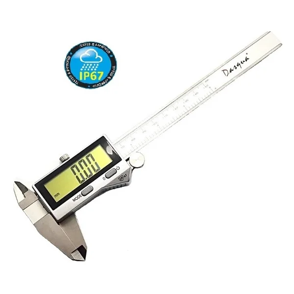 Dasqua 2610-8105 150 mm Su Geçirmez Geniş Ekran Dijital Kumpas - Görsel 3