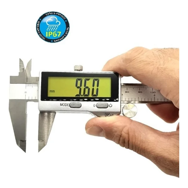 Dasqua 2610-8105 150 mm Su Geçirmez Geniş Ekran Dijital Kumpas - Görsel 4