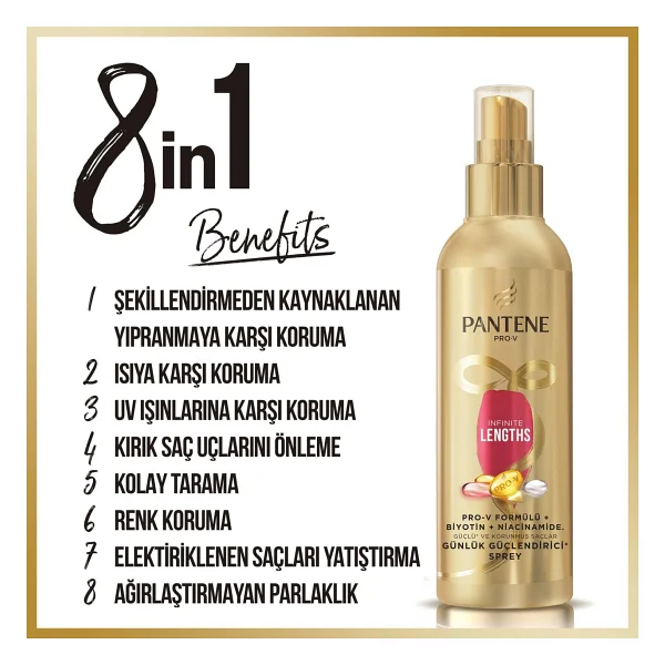 Pantene Infinite Lengths 200 ml Saç Spreyi - Görsel 4