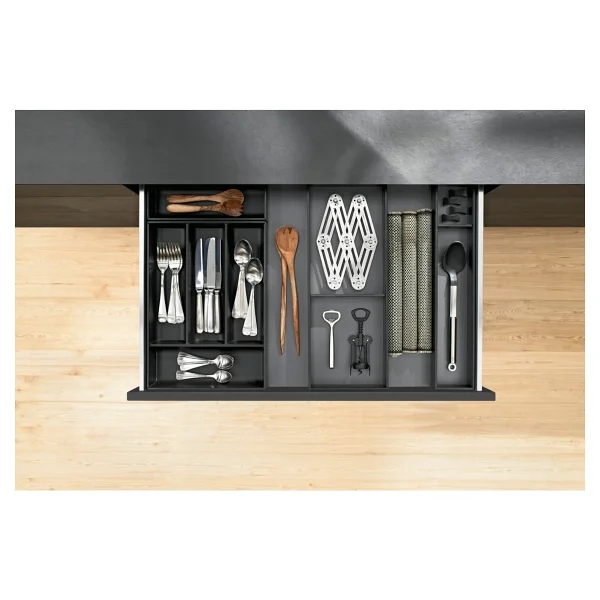 Blum Ambia-Line Çekmece İçi Kaşıklık Antrasit-Mat Siyah 90 CM. Modül ZC7S500BS3-90 - Görsel 3