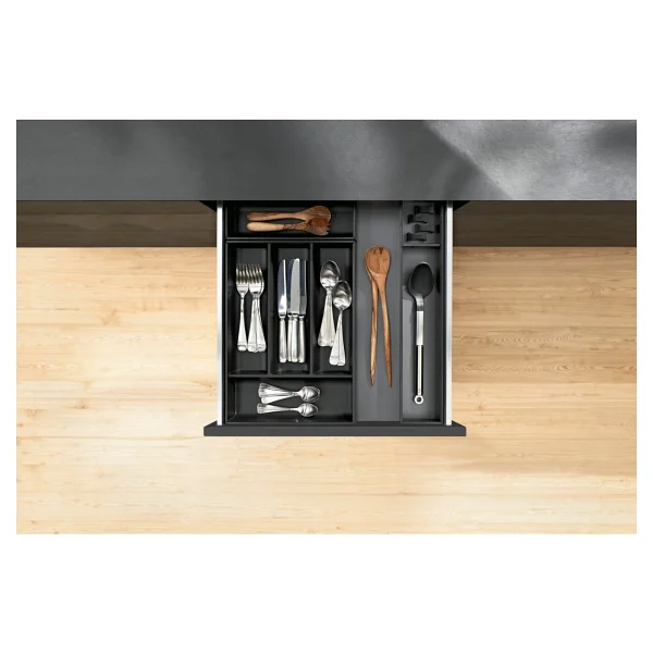 Blum Ambia-Line Çekmece İçi Kaşıklık Antrasit-Mat Siyah 90 CM. Modül ZC7S500BS3-90 - Görsel 4