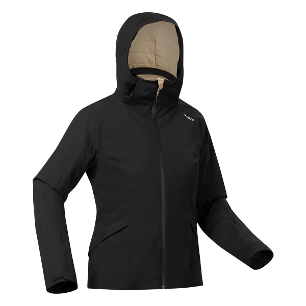 Decathlon Wedze Kadın Kayak Montu - Siyah - 500 - Görsel 4
