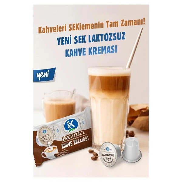Sek Laktozsuz Kahve Kreması 15 ml x 10 Adet x 2 Paket - 150 ml - Görsel 3