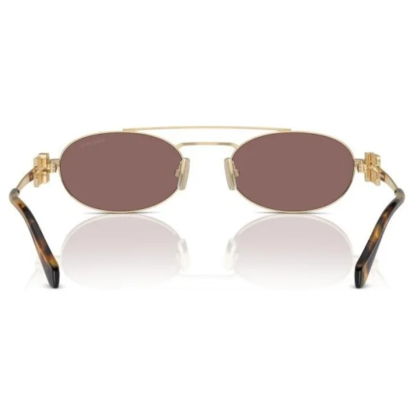 Miu Miu Logo 54ZS ZVN70D Pale Gold-Brown Aynalı Kadın Güneş Gözlüğü - Görsel 8