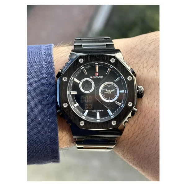 Naviforce Yeni Ürün Çelik Kasa Ve Kordon Spor Şık Erkek Kol Saati - Görsel 6