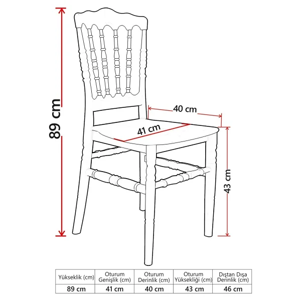 Mobetto 4 Adet Miray Pembe Sandalye / Balkon-Bahçe-Mutfak - Görsel 5