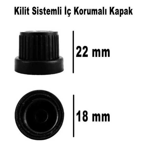 Digithome 132'Li 50 Ml Siyah Kilit Kapakli Soz Nisan Hediyelik Kolonya Koku Sus Cam Sisesi C1-1-149 - Görsel 3