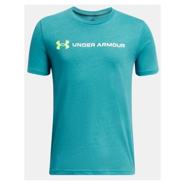 Under Armour Logo Wordmark 1380747 Kısa Kollu Bisiklet Yaka Çocuk Tişört - Görsel 6