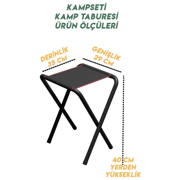 KS Kampseti 3 Adet Kamp Taburesi - Görsel 2