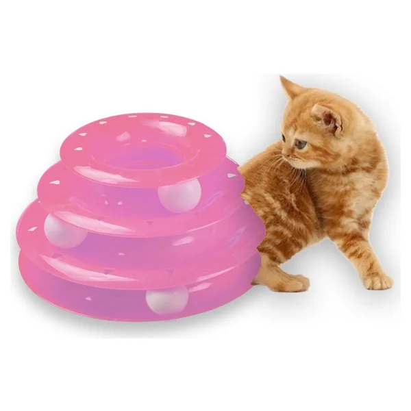 Kurtbay Şekil 3 Katlı Kedi Oyuncağı - Sarı - Görsel 2