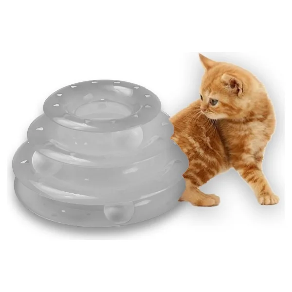 Kurtbay Şekil 3 Katlı Kedi Oyuncağı - Sarı - Görsel 6
