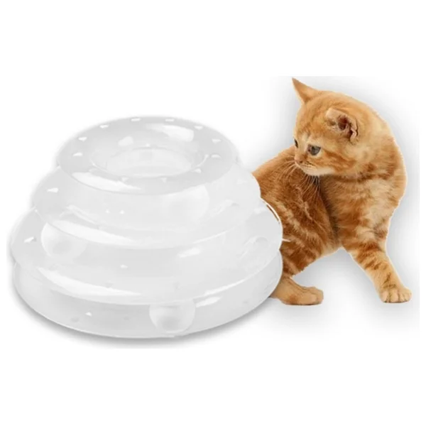 Kurtbay Şekil 3 Katlı Kedi Oyuncağı - Sarı - Görsel 7