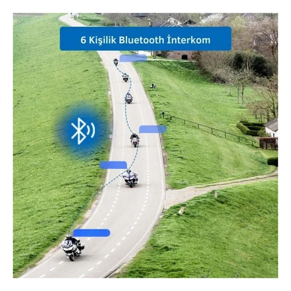 Nukrotech Nukro M6 Plus Bluetooth Intercom - Görsel 4
