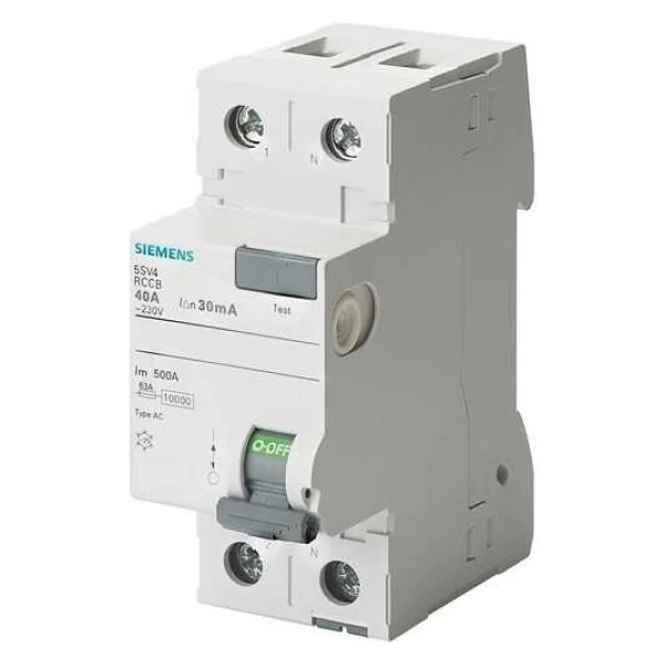 Siemens 5SV4614-0 2x40 A 230 V 300 mA AC Tipi Kaçak Akım Rölesi - Görsel 2