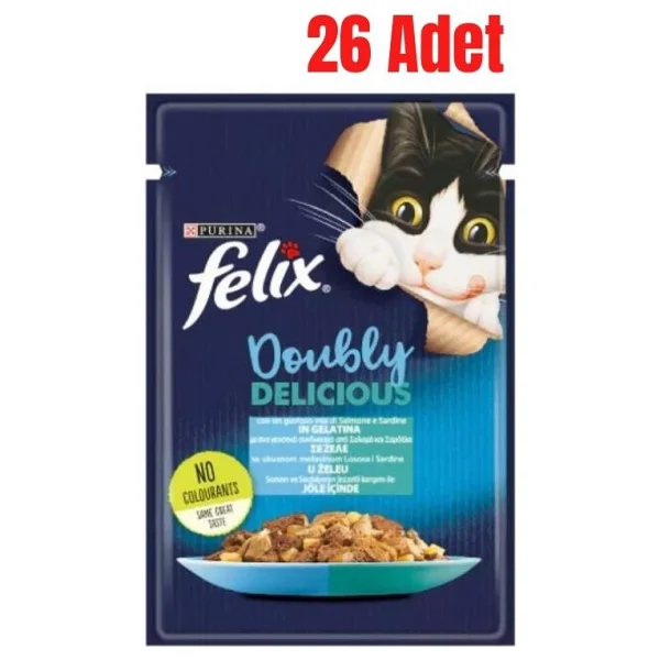 Felix Sardalya ve Somonlu 85 gr 26'lı Yetişkin Kedi Yaş Maması - Görsel 5
