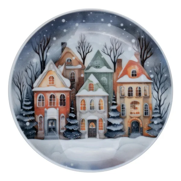 Kütahya Porselen Festive 10 cm 4'lü Pasta Tabağı - Görsel 6