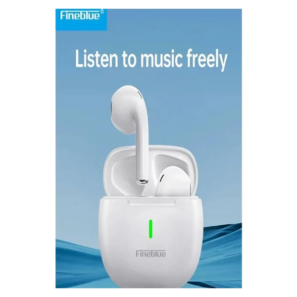 Fineblue M5 TWS Beyaz Kulak İçi Bluetooth Kulaklık - Görsel 2