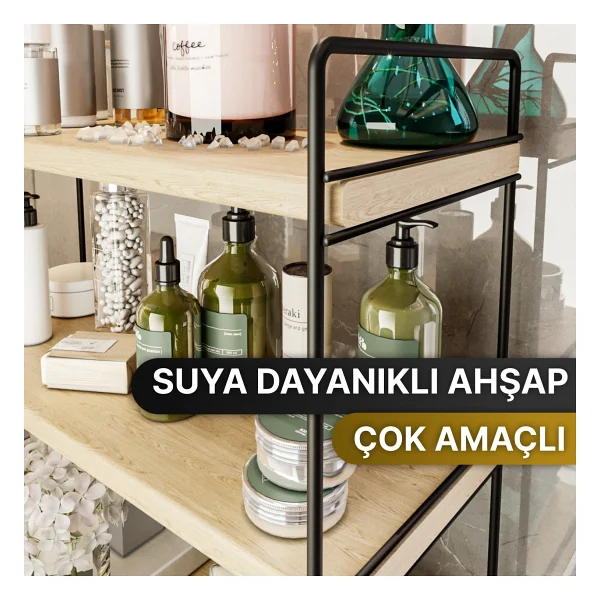 Bino Mutfak Rafı Masaüstü Düzenleyici Organizer Banyo Rafı Çok Amaçlı Düzenleyici Tezgah Üstü Raf - Görsel 5