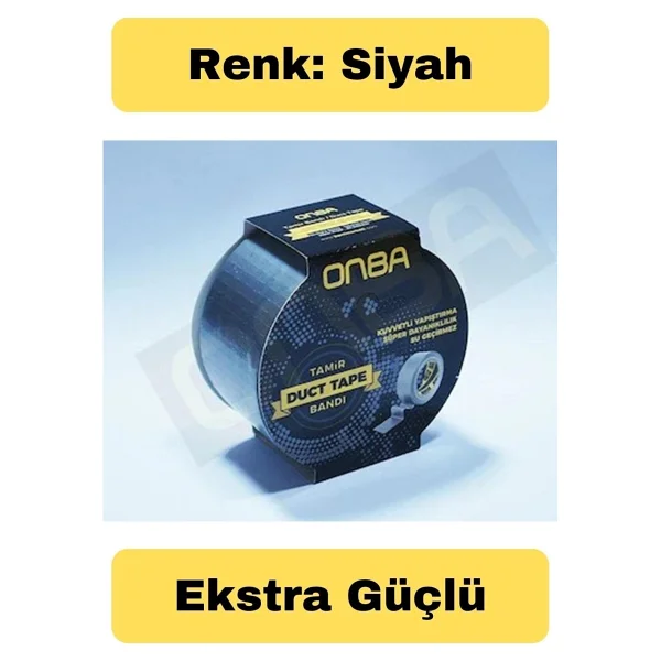 Svein Çok Amaçlı Su Geçirmez Sızdırmaz Dayanıklı Boru Çatlak Onarım İzolasyon Siyah Tamir Bandı 48mm 10mt - Görsel 3