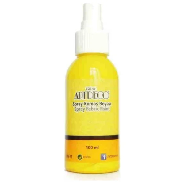 Artdeco 1201 100 ml Sarı Sprey Kumaş Boyası - Görsel 2